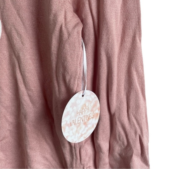 New!‎ Marled Valentines Day Love Heart Embroidered Sweater - Picture 3 of 4